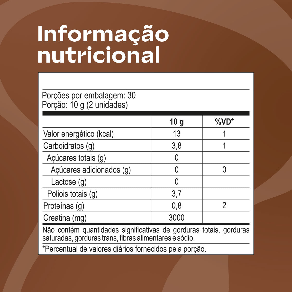 Creatina em gummies - Chocolate Belga (60 gomas)