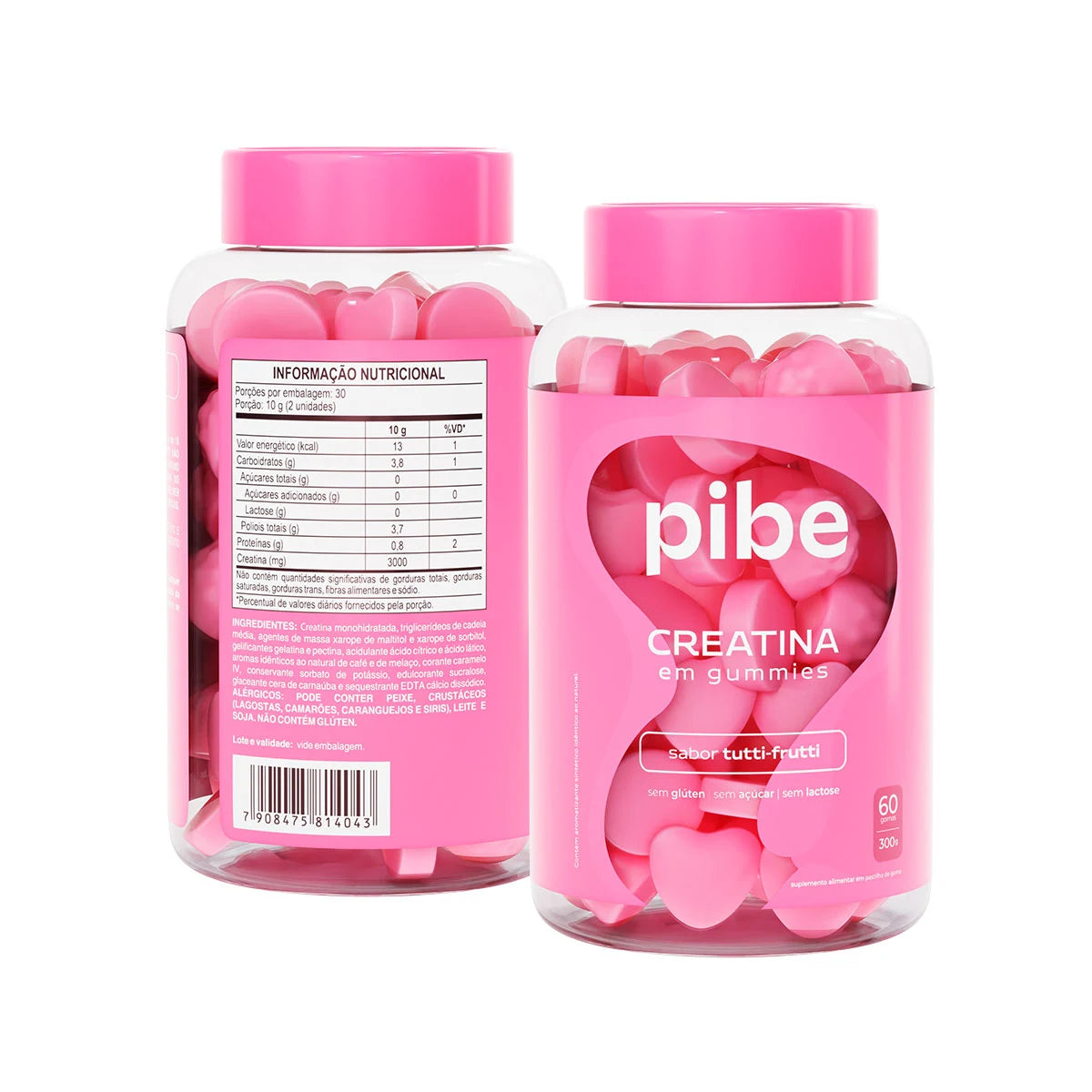 Creatina de Chocolate (60 gomas) + Tutti Frutti (60 gomas) + Whey