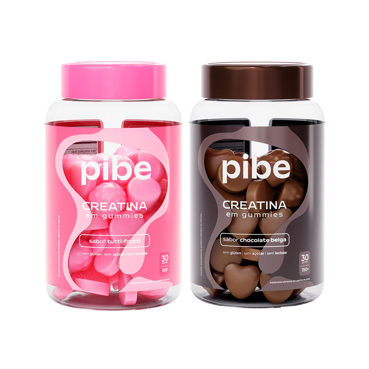 Kit Creatina em Gummies - Sabor Tutti Frutti e Chocolate Belga - 30 Gomas