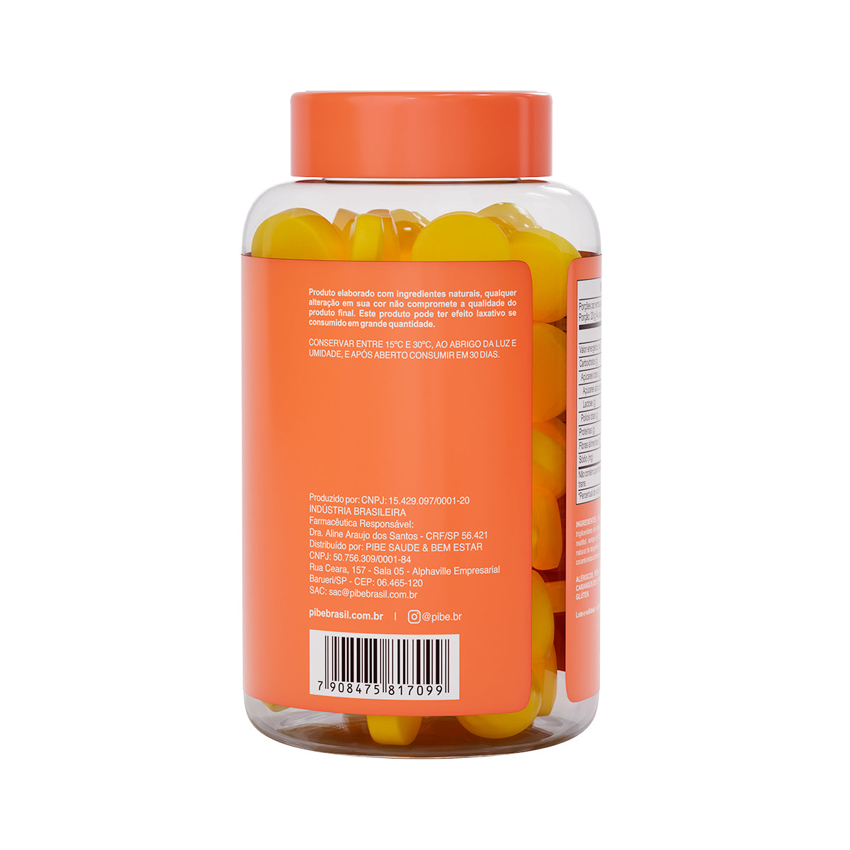 Fibras em gummies - Tangerina (60 gomas)
