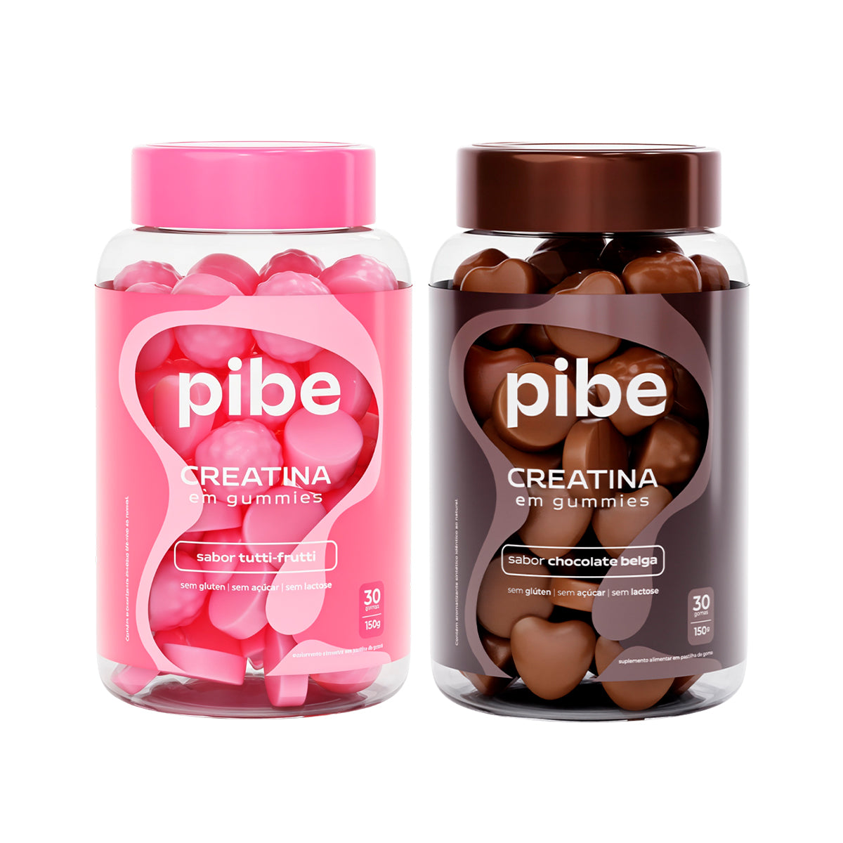 Kit Creatina em Gummies - Sabor Tutti Frutti e Chocolate Belga - 30 Gomas