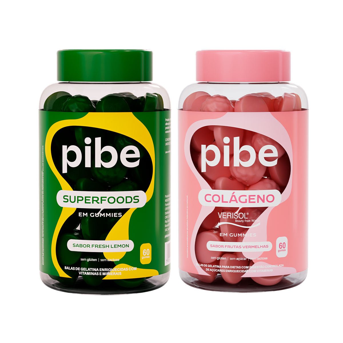 Kit Superfoods Fresh Lemon + Colágeno Frutas Vermelhas (60 gomas)