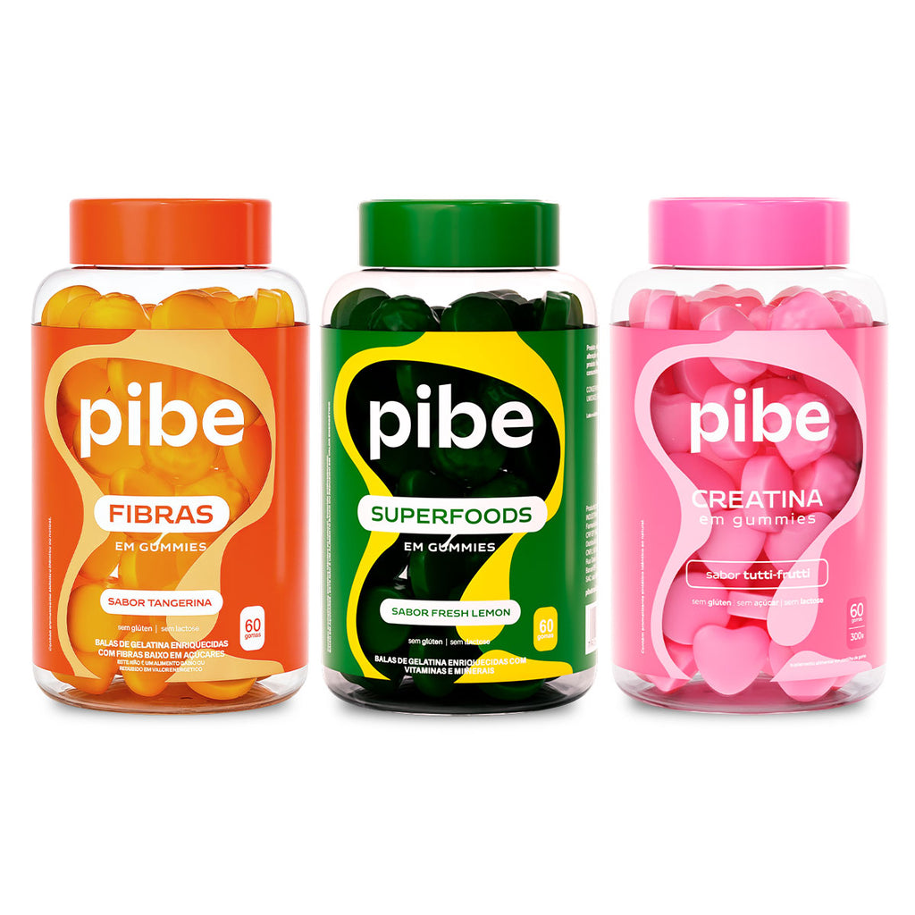 Kit GLP1 - Fibras Tangerina 60G + Creatina Tutti Frutti 60G + Superfoods 60G