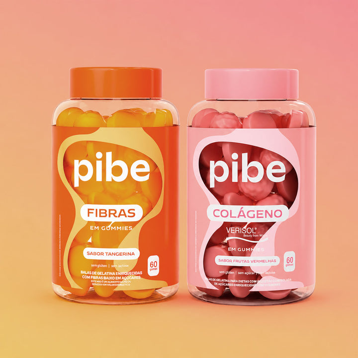 Kit Colágeno Frutas Vermelhas + Fibras Tangerina (60 gomas)