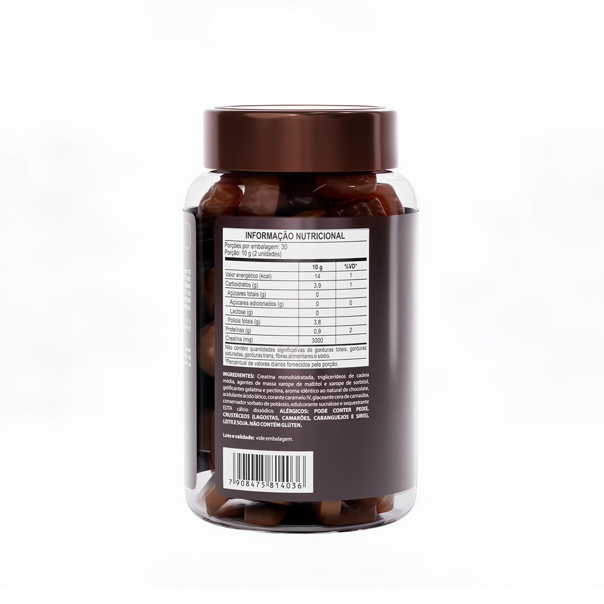 Creatina em gummies - Chocolate Belga (30 gomas)