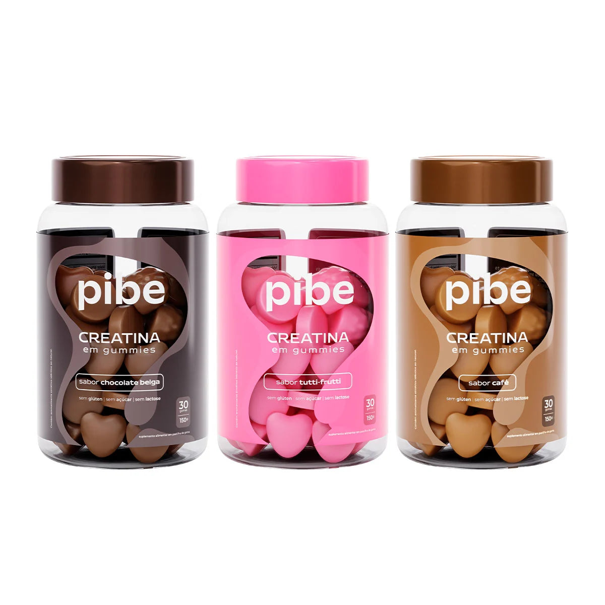 Creatina de Tutti Frutti (30 gomas) + Chocolate (30 gomas) + Café (30 gomas)