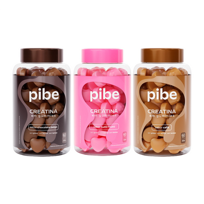 Creatina de Chocolate (60 gomas) + Tutti Frutti (60 gomas) + Whey