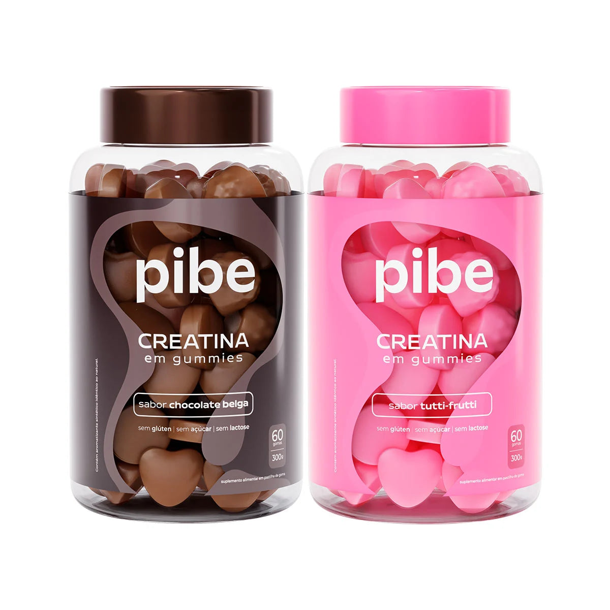 Creatina de Chocolate (60 gomas) + Tutti Frutti (60 gomas) + Whey