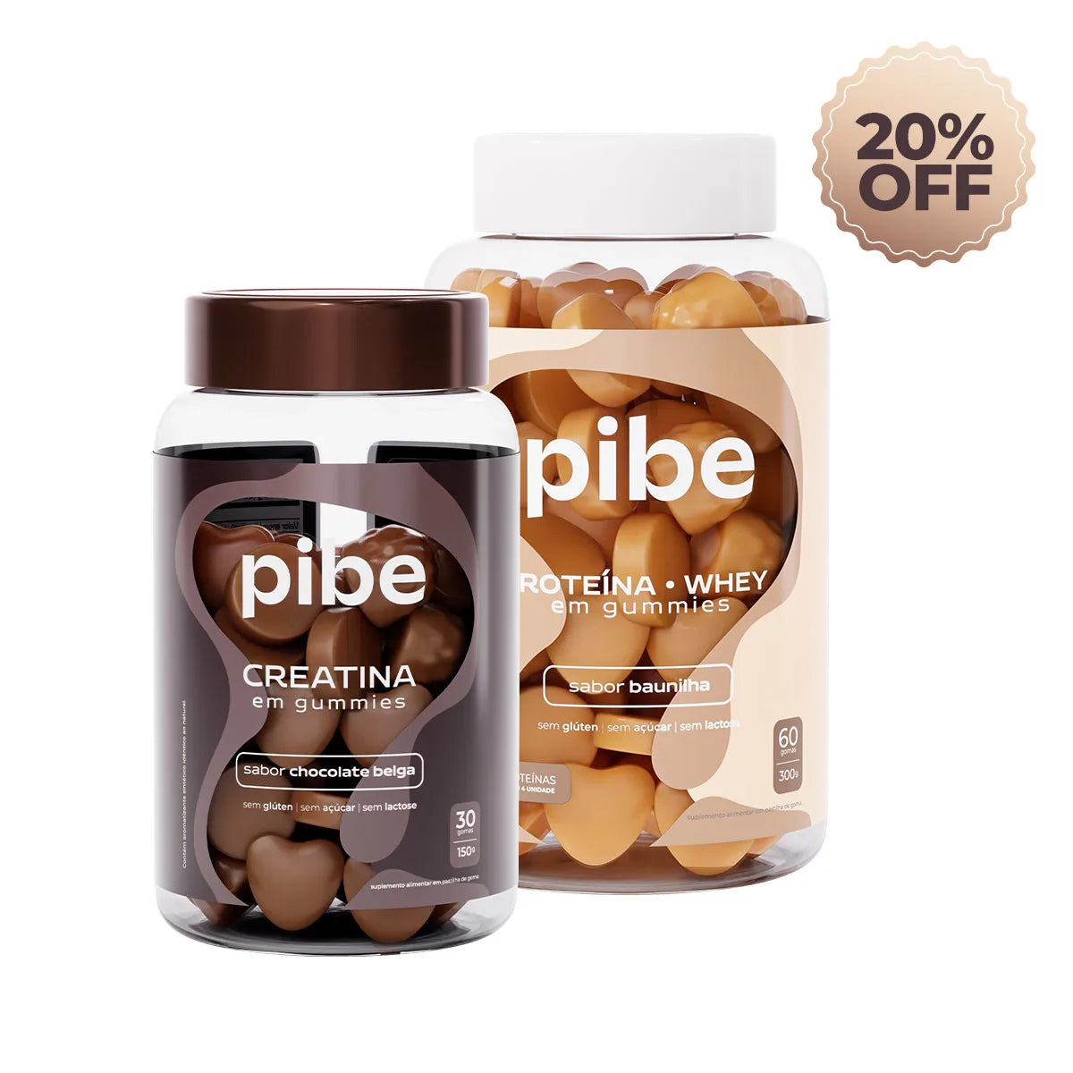 Creatina de Chocolate (30 gomas) + Whey