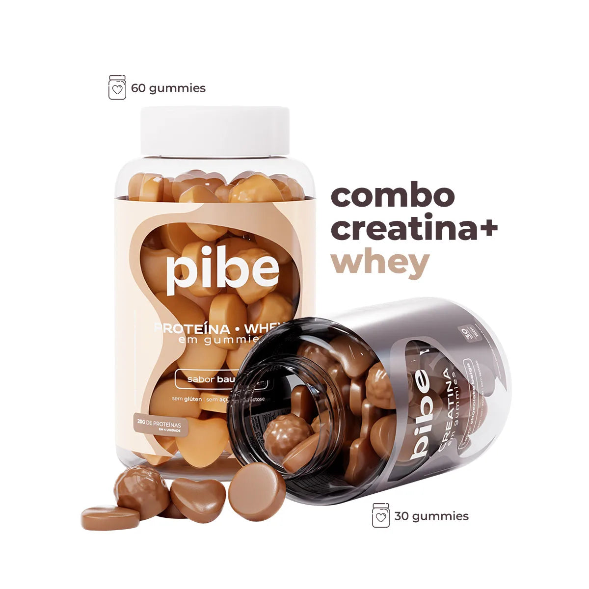 Creatina de Chocolate (30 gomas) + Whey