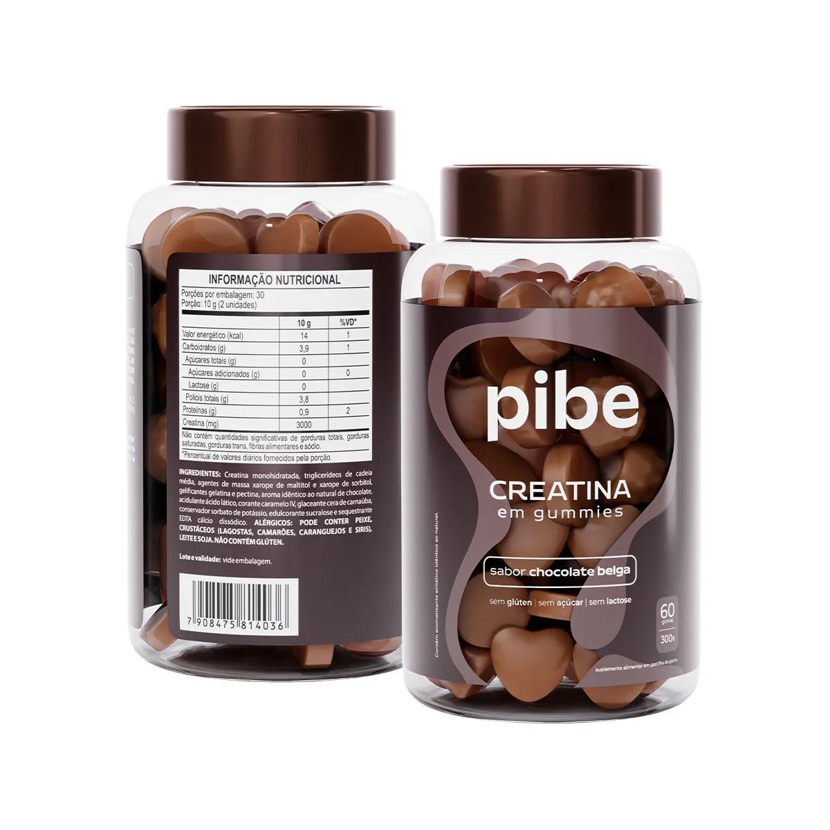 Creatina de Chocolate (60 gomas) + Tutti Frutti (60 gomas) + Whey