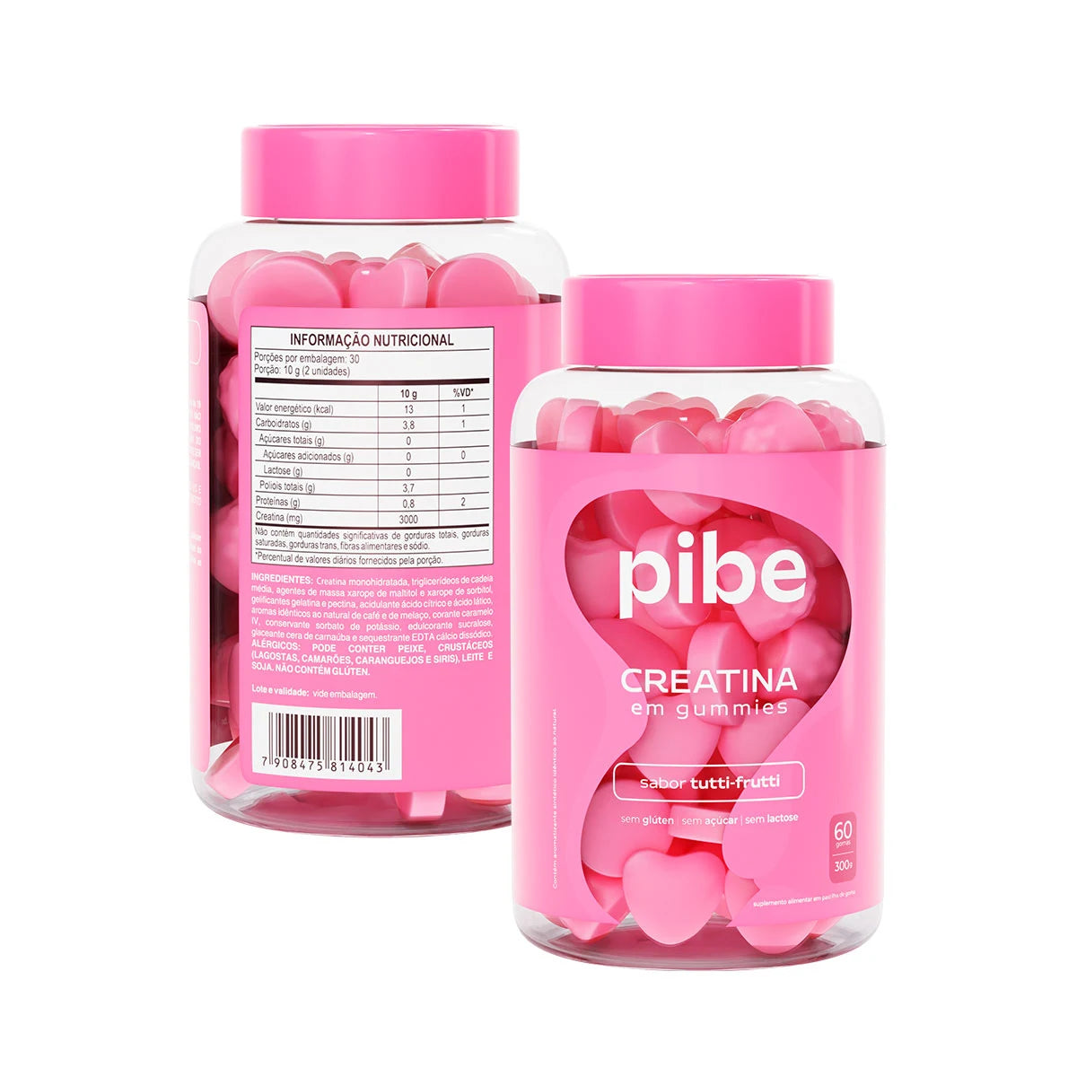 Creatina de Tutti Frutti (60 gomas) + Café (60 gomas) + Chocolate (60 gomas)