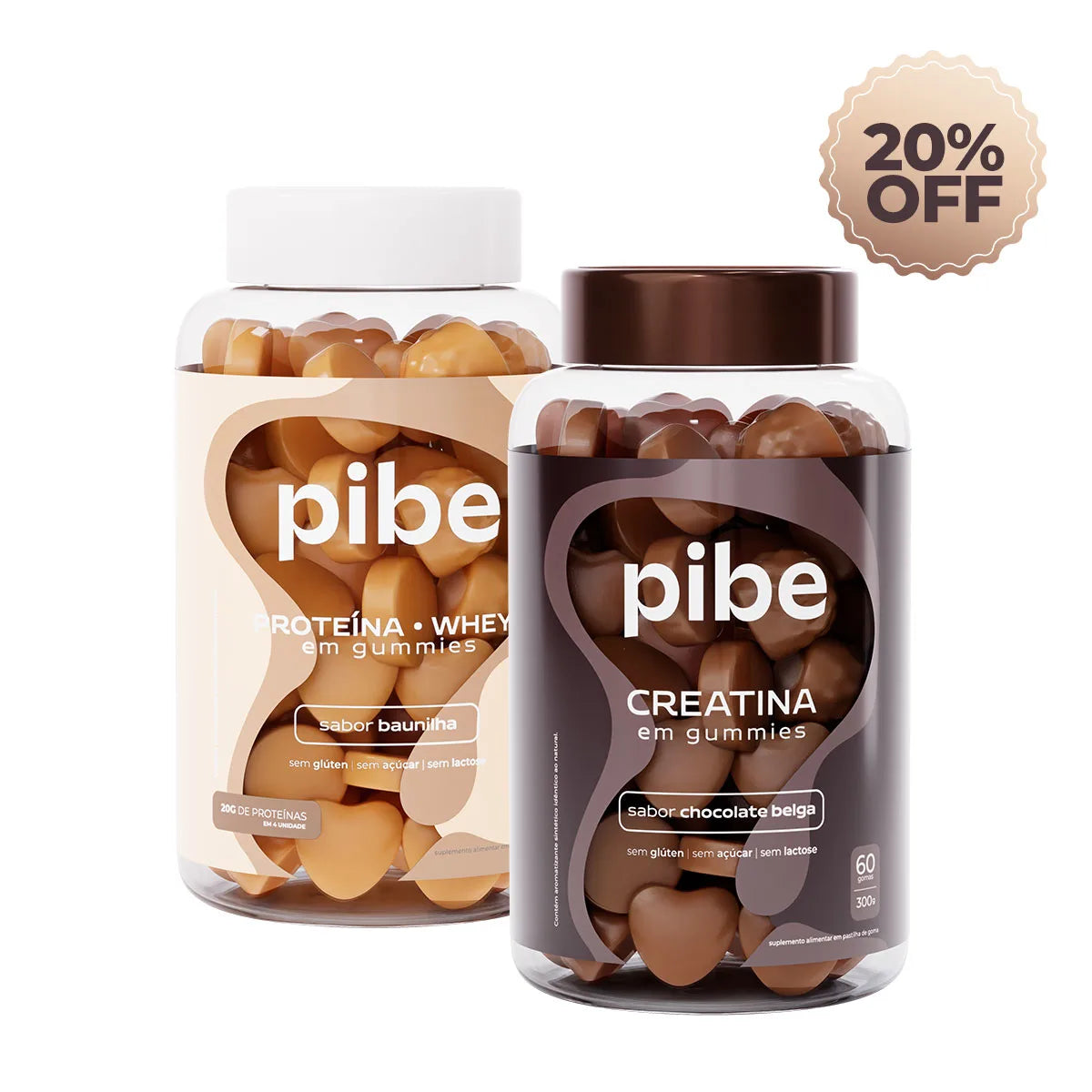 Creatina de Chocolate (60 gomas) + Whey