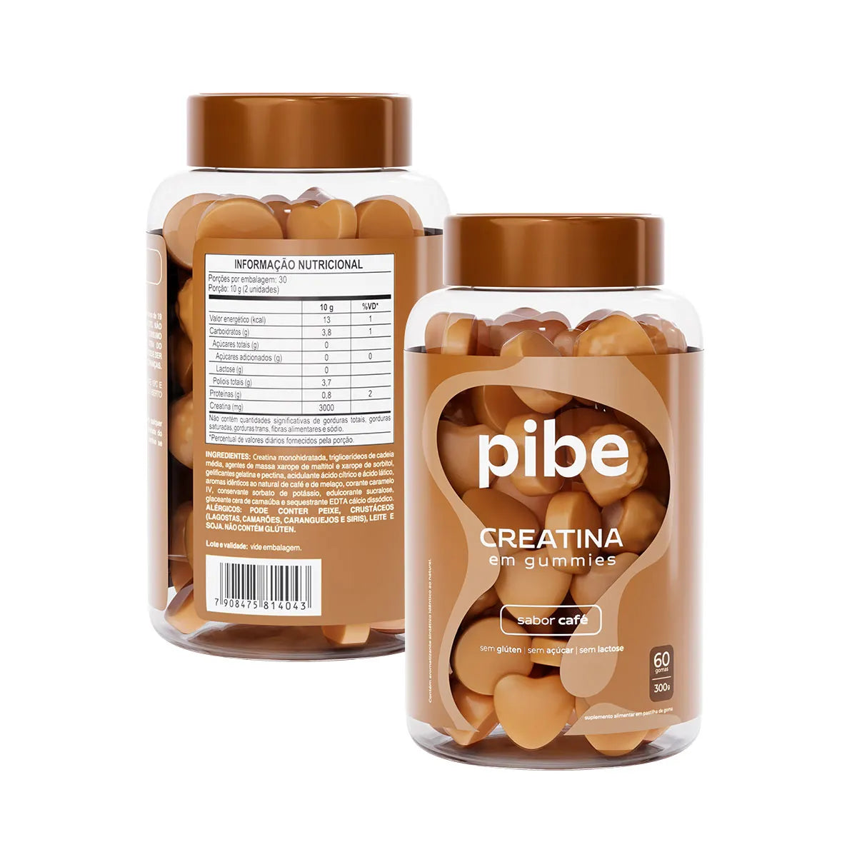 Creatina de Tutti Frutti (60 gomas) + Café (60 gomas) + Chocolate (60 gomas)