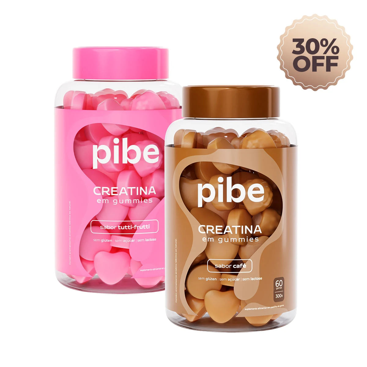 Creatina de Tutti Frutti (60 gomas) + Café (60 gomas) + Whey